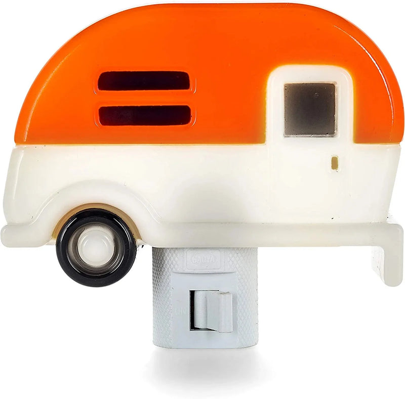 Camco Camper Nightlight | Features a 360-Degree Swivel Base | Includes (1) 120V LED Bulb | Blue Color (53103),One Size Home & Garden > Lighting > Night Lights & Ambient Lighting Unknown Orange  