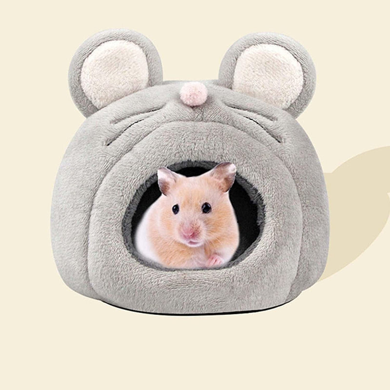 Caneem Guinea Pig Hideout - Warm Soft Dutch Pig Hamster Nest with Cute Mouse Shape | Winter Pet Nest Hamster Cage Accessories for Dwarf Rabbits Hedgehog Bearded Dragon