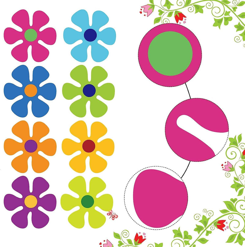 Car Flower Magnet Funny Magnetic Decals Decorations Cute Fridge Magnets 60S Flower Cutout Magnet for Car Home Door Whiteboard Refrigerator (16 Pieces,3.9 X 3.9 Inch, 2.2 X 2.2 Inch) Home & Garden > Decor > Seasonal & Holiday Decorations Outus-942   
