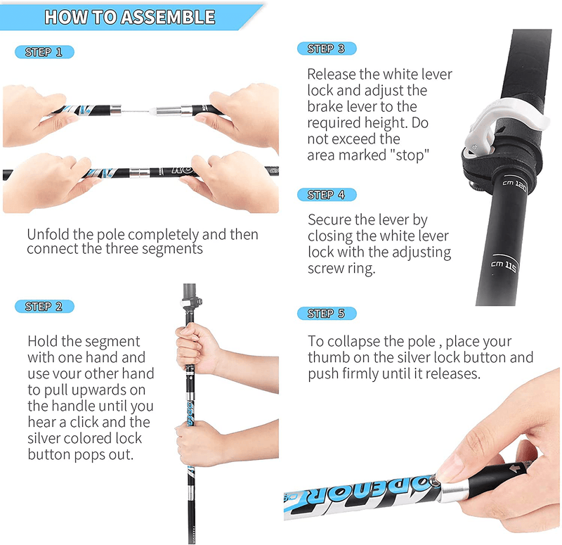 Carbon Fiber Trekking Poles -Ultralight ,Collapsible and Telescopic, Hiking Poles with Quick Adjustable Locks for Hiking Camping Mountaining Backpacking Walking Sporting Goods > Outdoor Recreation > Camping & Hiking > Hiking Poles ykjsw   