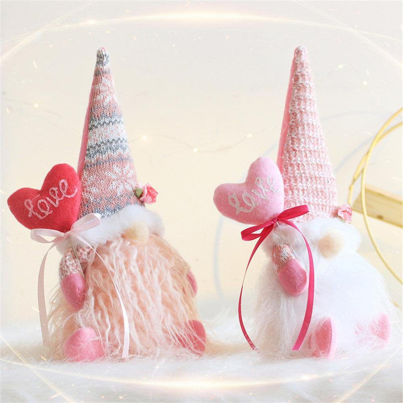 Careslong Valentines Day Decor Handmade Faceless Plush Doll 2 PCS Cute Faceless Tomte Love Ornaments for Girlfriend Valentines Day Gnome Plush for Home Decoration Suitable Home & Garden > Decor > Seasonal & Holiday Decorations Careslong   