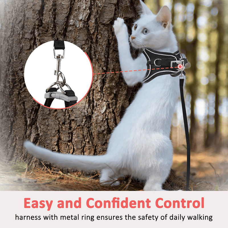 Cat Harness and Leash- Reflective Mesh Cat Vest for Walking Outdoor- Escape Proof Kitten Puppy Vest Harness -Comfort Fit, Lightweight, Easy Control Animals & Pet Supplies > Pet Supplies > Cat Supplies > Cat Apparel N\A   