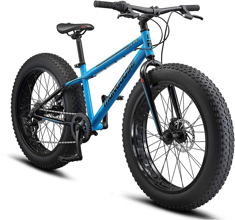 Mongoose Argus ST & Trail Youth/Adult Fat Tire Mountain Bike, 11-19 Inch Aluminum Hardtail Frame, Multiple Colors Sporting Goods > Outdoor Recreation > Cycling > Bicycles Mongoose Blue St 12-Inch Frame