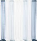 Ling'S Moment Ribbon Backdrop Curtains 50% Transparency 10Ft X 10Ft Chiffon like Fabric for Wedding Arch Ceremony Reception Decoration - Chic Dusty Rose Home & Garden > Decor > Window Treatments > Curtains & Drapes Ling's Moment Dusty Blue and Navy 10ft x 10ft 