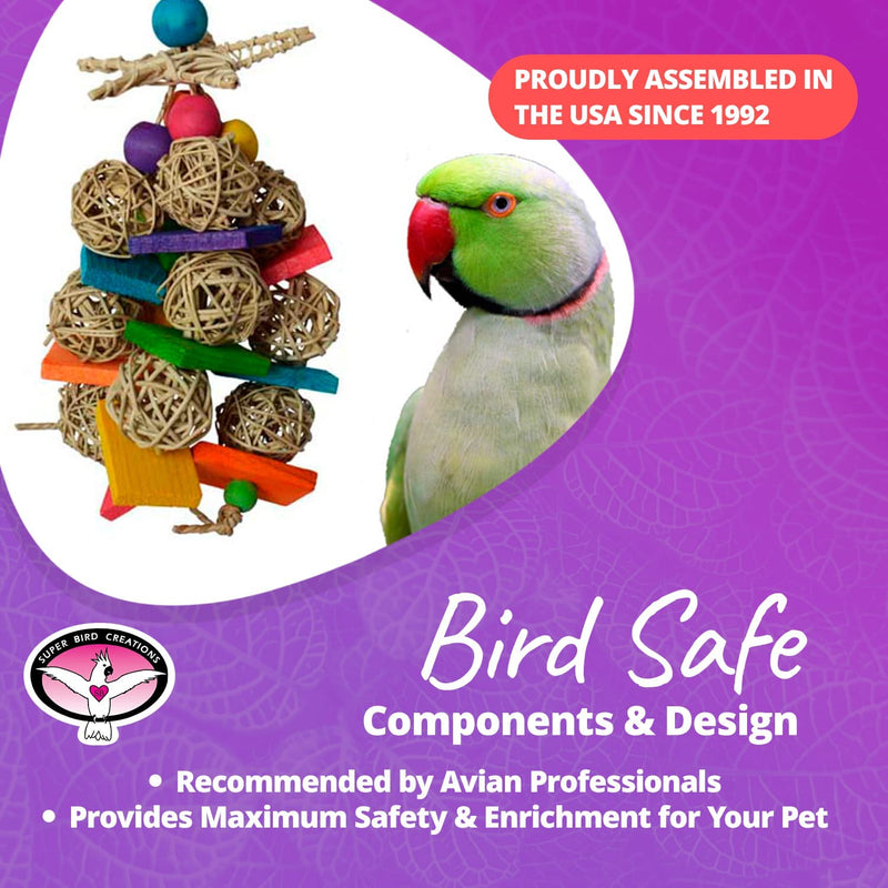 Super Bird Creations SB480 Starburst Bird Toy, Medium Bird Size, 10" X 4" Animals & Pet Supplies > Pet Supplies > Bird Supplies > Bird Toys Super Bird Creations   