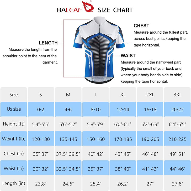 BALEAF Men'S Cycling Jersey Short Sleeve Bike Shirts 4 Pockets Road Biking Tops Full Zip Clothing MTB Breathable UPF 50+ Sporting Goods > Outdoor Recreation > Cycling > Cycling Apparel & Accessories BALEAF   