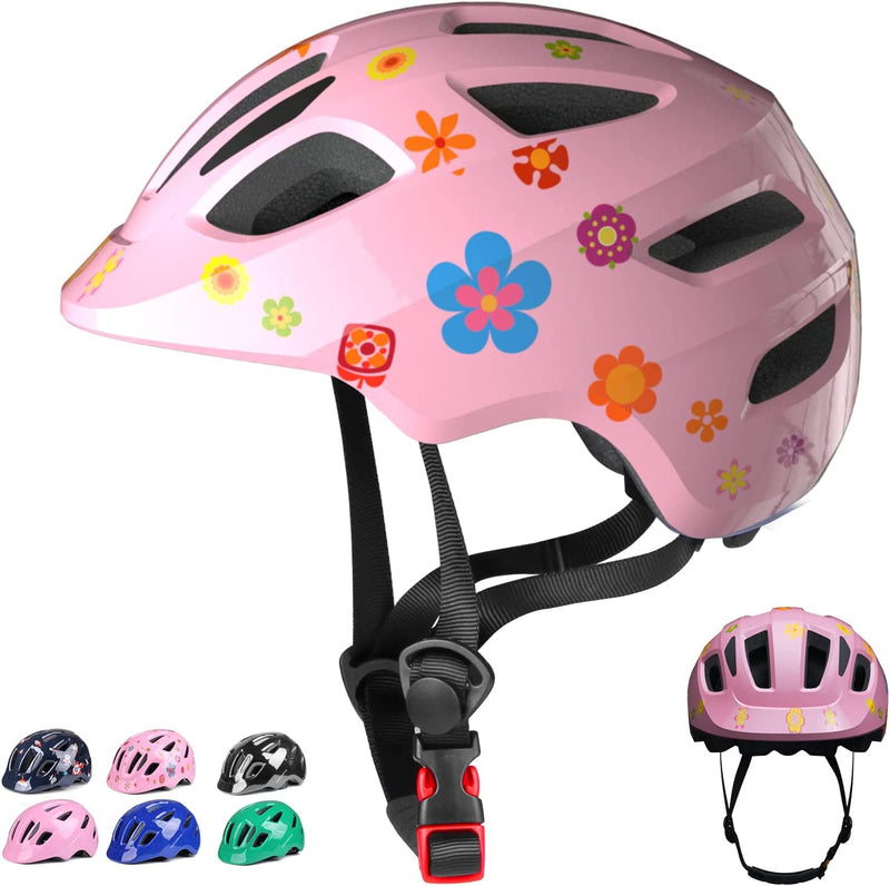 GLAF Toddler Bike Helmet Kids Baby Bike Helmet for 1 Year Old and up Girls Boys Multi Sport Adjustable for Scooter Bicycle Infant Youth Child Skateboard Safety Cycling Sporting Goods > Outdoor Recreation > Cycling > Cycling Apparel & Accessories > Bicycle Helmets GLAF Flower XS(12 months-3 years ) ( 18.2"- 20.4" ) 