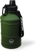 Mayim Stainless Steel Reusable Large Water Bottle Jug | for Sports, Gym, Camping & Outdoors | 2.2L/ 74Oz/ Half Gallon | Premium Collection | Single Walled | Chug Lid | Carry Handle & Strap (Blue) Sporting Goods > Outdoor Recreation > Winter Sports & Activities Mayim Olive  