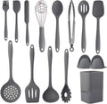 Kitchen Utensils Set,Silicone Cooking Utensils Set 15Pcs,Non-Stick Silicone Kitchen Utensils Set,Heat Resistant 446°F Cooking Spoons,Kitchen Tool Set,Kitchen Essentials for New Home (Non Toxic) Home & Garden > Kitchen & Dining > Kitchen Tools & Utensils XIQWA Gray  