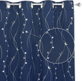 Ombre Blackout Curtains 84 Inches Long Damask Patterned Grommet Curtain Panels Grey Gradient Window Treatments Thermal Insulated Window Drapes for Bedroom Living Room(Grey, 2 Panels/ 52X84 Inch) Home & Garden > Decor > Window Treatments > Curtains & Drapes BLEUM CADE Stars Moon-navy Blue 52''W x 84''L 
