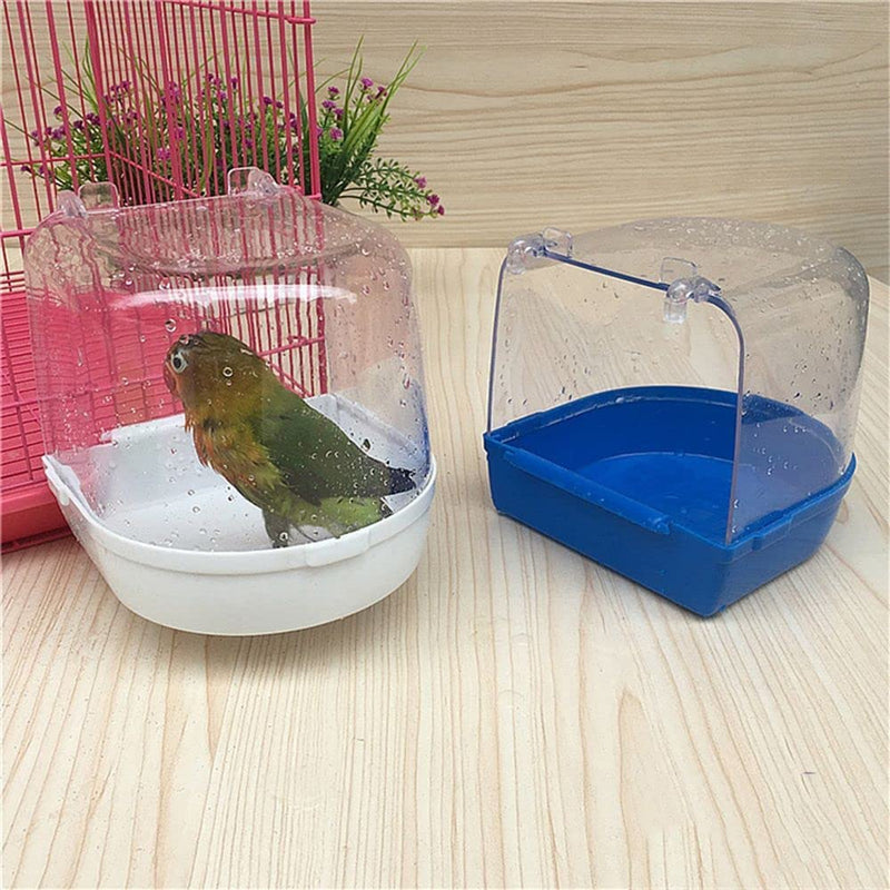 Parrot Bathing Hanging on Cage Birdbath Bird Supplies Plastic Box Cage Accessories for Pet Shower(Green) Animals & Pet Supplies > Pet Supplies > Bird Supplies > Bird Cages & Stands ZZHUI   