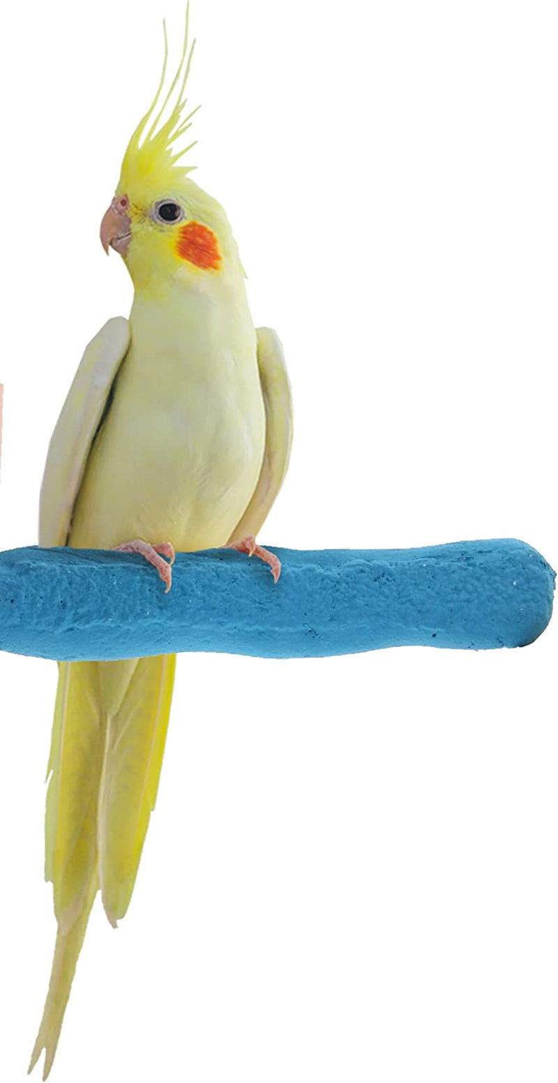 Sweet Feet and Beak Comfort Grip Safety Perch for Bird Cages - Patented Pumice Perch for Birds to Keep Nails and Beaks in Top Condition - Safe Easy to Install Bird Cage Accessories - M 8.5" Animals & Pet Supplies > Pet Supplies > Bird Supplies Sweet Feet and Beak Blue X-Small 4.5" 