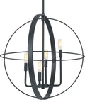 Capital Lighting 4723WG Bailey Orb Candle Pendant, 4-Light 240 Total Watts, 19"H X 15"W, Winter Gold Home & Garden > Lighting > Lighting Fixtures Capital Lighting Fixture Company Black Iron 24" Height 