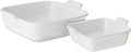 Le Creuset Stoneware Heritage Set of 2 Square Dishes , Small - 18 Oz. & Medium - 2 Qt., White Home & Garden > Kitchen & Dining > Cookware & Bakeware Le Creuset White  
