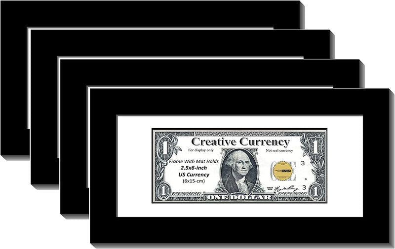 Creative Picture Frames [$4X9Bk-B] Black First Dollar Frame with Black Matting, Easel Stand and Wall Hanger Included Home & Garden > Decor > Picture Frames Creative Picture Frames Black w/ White Mat 4 