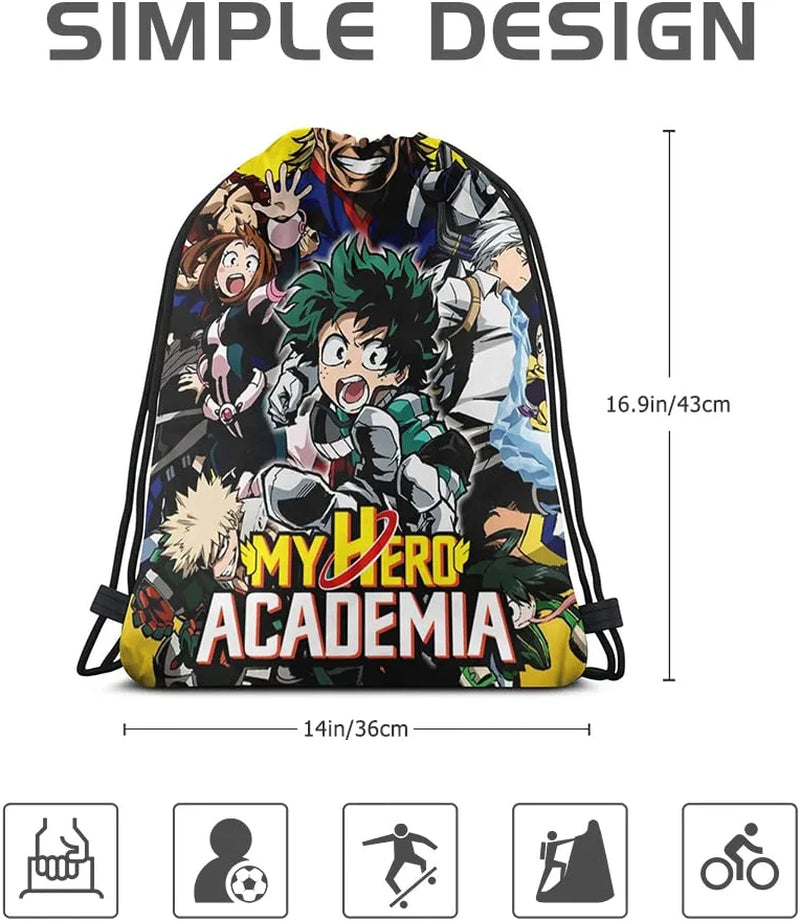 Gogreen Sprouter Anime Manga Drawstring Backpack Drawstring Bag Sports Fitness Bag School Travel Lightweight Backpack Home & Garden > Household Supplies > Storage & Organization GoGreen Sprouter   