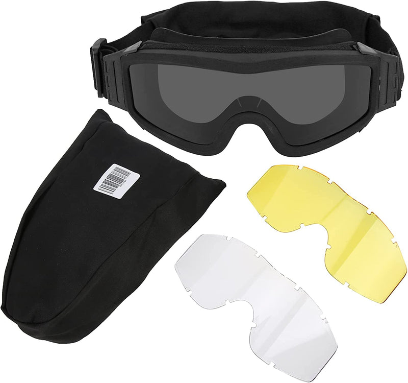 Alomejor Motorcycle Goggles anti Fog Cycling Glasses Dustproof ATV Dirt Bike Windproof Goggles Bike Motocross Glasses Protective Eyewear(Black)