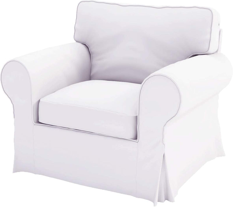 Custom Slipcover Replacement Cotton Ektorp Loveseat Cover Replacement Is Made Compatible for IKEA Ektorp Loveseat Sofa Slipcover(Coffee Loveseat) Home & Garden > Decor > Chair & Sofa Cushions Custom Slipcover Replacement White Chair  