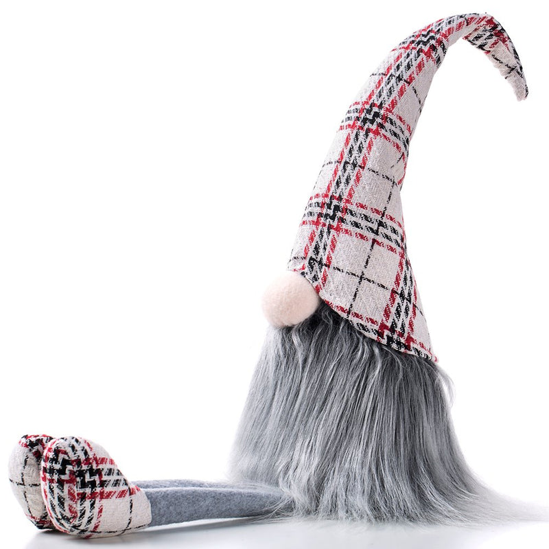 Senjie Christmas Gnome with Long Dangly Legs, Holiday Plush Tomte Decor for Birthday,Thanksgiving & Valentine'S Day Pink 16 In Home & Garden > Decor > Seasonal & Holiday Decorations Senjie grey wool  