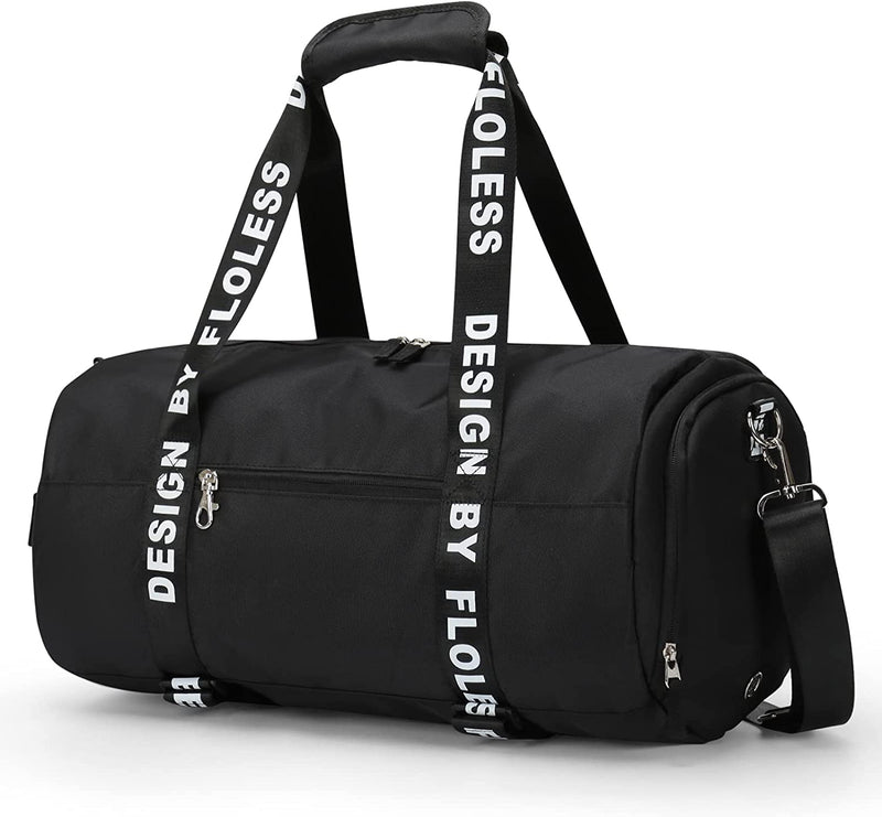Sport Gym Bag for Women，Tote Travel Duffel Bag Overnight Workout Bag Weekender Bag Home & Garden > Household Supplies > Storage & Organization HYC00 C-Black  