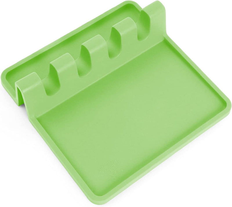 Silicone Utensil Rest with Drip Pad for Multiple Utensils, Heat-Resistant, Bpa-Free Spoon Rest & Spoon Holder for Stove Top, Kitchen Utensil Holder for Spoons, Ladles, Tongs & More - by Zulay Home & Garden > Kitchen & Dining > Kitchen Tools & Utensils Zulay Kitchen Light Olive Green Medium 