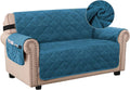 H.VERSAILTEX Thick Velvet Sofa Cover Soft Couch Cover for 3 Cushion Cover Washable Furniture Protector for Dogs Non-Slip Sofa Slipcover with Elastic Strap Fit Sitting Width up to 70"(Sofa, Grey) Home & Garden > Decor > Chair & Sofa Cushions H.VERSAILTEX Peacock Blue Loveseat 