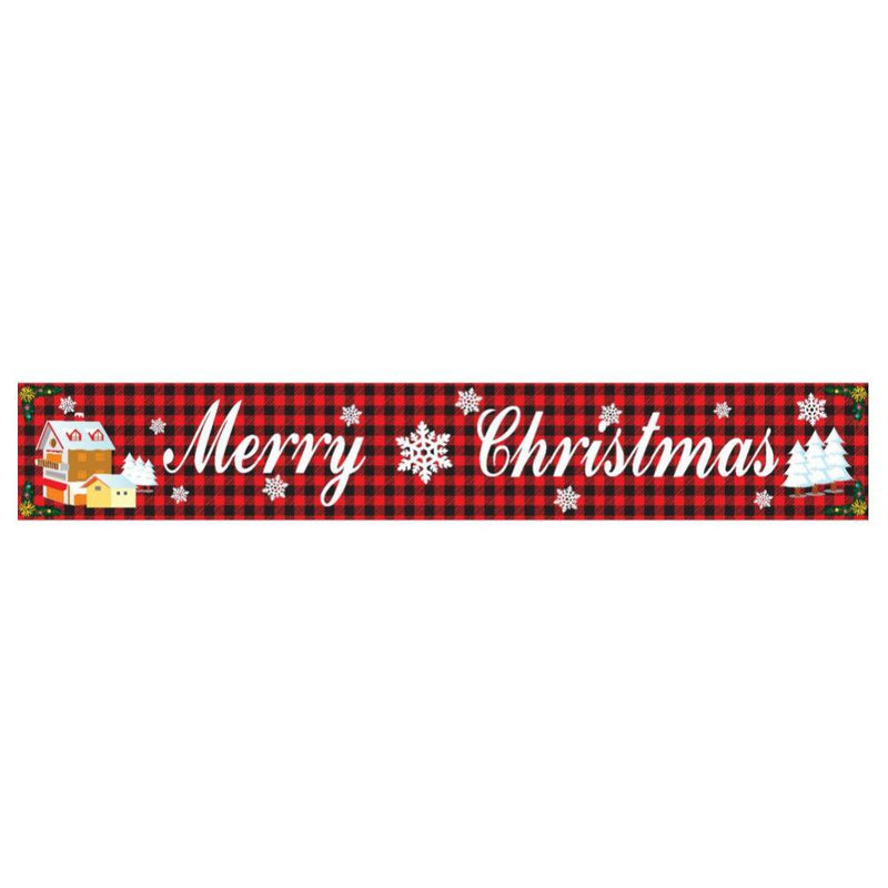 Merry Christmas Decorations Outdoor Banner,Red Buffalo Plaid Christmas Yard Sign,Xmas Party Sign Indoor & Outdoor Hanging Decor Supplies  DSAmazing A  