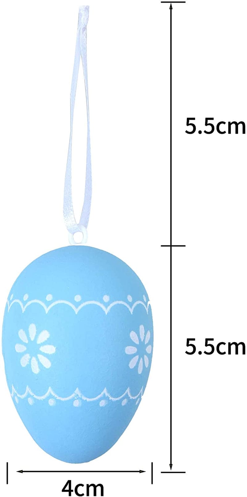 CCINEE 12Pcs Plastic Easter Eggs Ornaments Printed Hanging Eggs for Spring Easter Tree Hanging Decoration Home & Garden > Decor > Seasonal & Holiday Decorations CCINEE   
