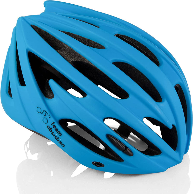 Team Obsidian Airflow Adult Bike Helmet - Lightweight Helmets for Adults with Reinforcing Skeleton - Unisex Bicycle Helmets for Women and Men - Comfortable and Breathable Cycling Mountain Bike Helmet Sporting Goods > Outdoor Recreation > Cycling > Cycling Apparel & Accessories > Bicycle Helmets TeamObsidian Blue S/M 54cm-58cm 