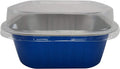 Kitchendance Disposable Aluminum 4" X 4" Square 8 Ounce Dessert Pans W/Lids - #ALU6P (Red, 50) Home & Garden > Kitchen & Dining > Cookware & Bakeware KitchenDance Blue 500 