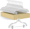12 Quality Hangers Clear Skirt/Pant Hangers 12 Pack - Crystal Cut Hangers for Clothes - Durable Plastic Hanger Set - Dress Hangers with Clips - Heavy Duty Hangers - Nonslip Coat Suit and Shirt Hangers Sporting Goods > Outdoor Recreation > Fishing > Fishing Rods Quality Hangers Crystal Skirt Hangers - 12 Pack  