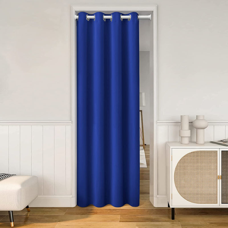 HOMEIDEAS Yellow Door Curtain for Doorway Privacy, W39 X L78 Inch Closet Curtain for Bedroom Closet Door, Grommet Curtain Cover 1 Panel Home & Garden > Decor > Window Treatments > Curtains & Drapes HOMEIDEAS Royal Blue 39" X 78" 