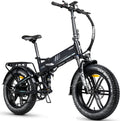FREESKY Step-Thru Electric Bike for Adults 750W High-Speed Motor 48V 15Ah Samsung Cell Battery, 20" Fat Tires Ebike 25/28MPH Electric Commuter/Mountain Bike, Full Suspension Ebike UL Certified Sporting Goods > Outdoor Recreation > Cycling > Bicycles FREESky 2550E-Black Foldable Ebike 