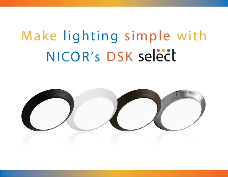 NICOR Lighting DSK Select Series 5/6-Inch Surface Mount LED Downlight (DSK563120SWH), White Home & Garden > Lighting > Flood & Spot Lights NICOR Lighting   