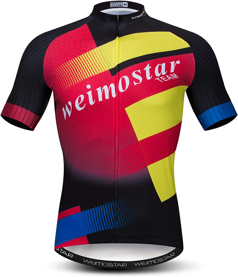 Weimostar Summer Men'S Cycling Jersey Short Sleeve Mountain Bike Road Bicycle Shirt  Weimostar   