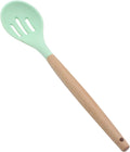 KUFUNG Silicone Slotted Serving Spoon, Wooden Handle Nonstick Mixing Spoon, Heat Resistant up to 480°F. Silicone Kitchen Cooking Utensils Non-Stick Tool for Draining & Serving (Red) Home & Garden > Kitchen & Dining > Kitchen Tools & Utensils KUFUNG Mint Green  
