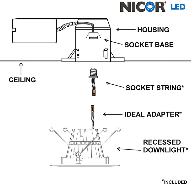 NICOR Lighting DCG Series 6 In. White Gimbal LED Recessed Downlight, 2700K (DCG621202KWH) Home & Garden > Lighting > Flood & Spot Lights NICOR Lighting   
