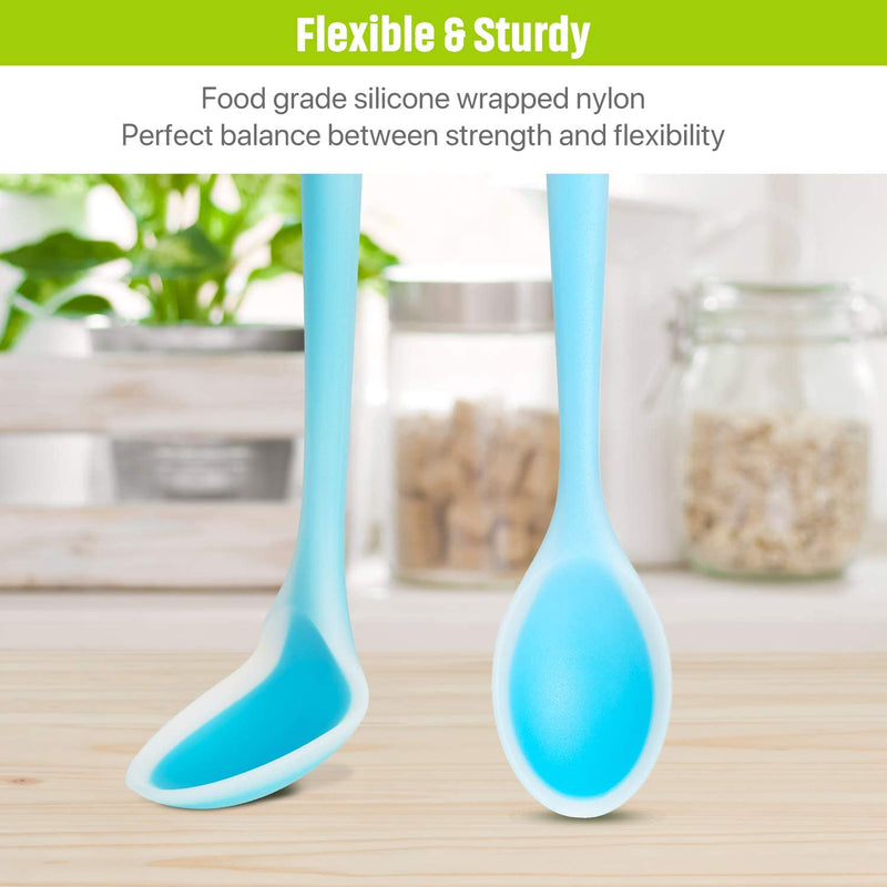 Large Silicone Spoons Nonstick Kitchen Mixing Spoon Silicone Serving Spoons Multicolored Silicone Stirring Spoon for Kitchen Cooking Baking Stirring Mixing Tools Home & Garden > Kitchen & Dining > Kitchen Tools & Utensils Patelai   
