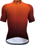 Lo.Gas Cycling Jersey Men Short Sleeve Bike Biking Shirts Full Zip with Pockets Road Bicycle Clothes Sporting Goods > Outdoor Recreation > Cycling > Cycling Apparel & Accessories Lo.gas 02 Gradient Orange Small 
