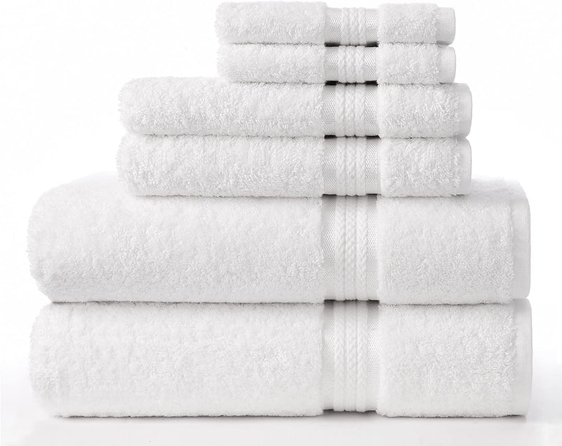 COTTON CRAFT Ultra Soft 6 Piece Towel Set - 2 Oversized Large Bath Towels,2 Hand Towels,2 Washcloths - Absorbent Quick Dry Everyday Luxury Hotel Bathroom Spa Gym Shower Pool - 100% Cotton - Charcoal Home & Garden > Linens & Bedding > Towels COTTON CRAFT White 6 Piece Towel Set 