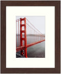Frametory, 11X14 Picture Frame - Made to Display Pictures 8X10 with Mat or 11X14 without Mat - Wide Molding - Pre-Installed Wall Mounting Hardware (Black, 1 Pack) Home & Garden > Decor > Picture Frames Frametory Brown 8x10 