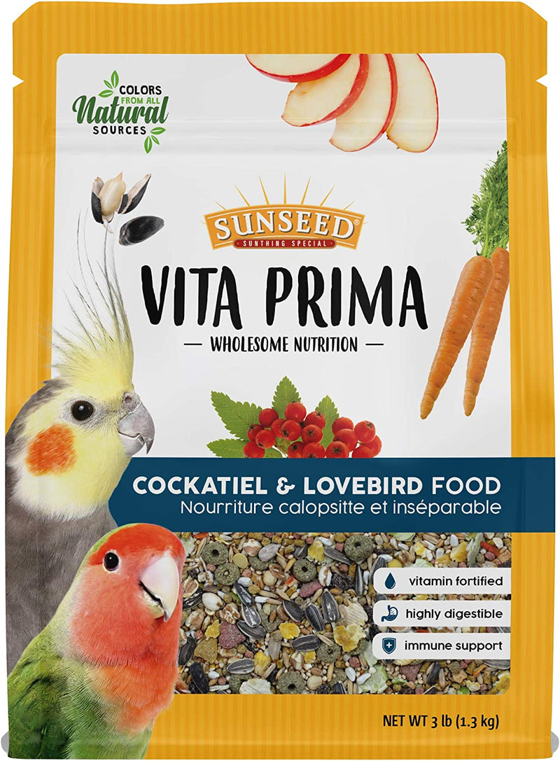 Sunseed Vita Prima Wholesome Nutrition Cockatiel & Lovebird Food, 3 LBS Animals & Pet Supplies > Pet Supplies > Bird Supplies > Bird Food Sun Seed   