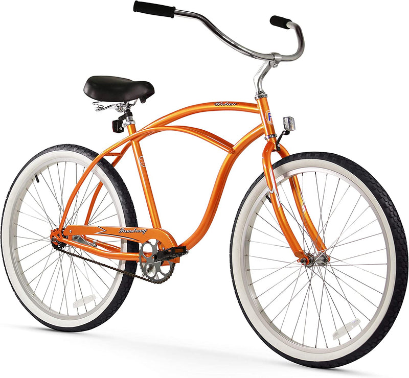Firmstrong Urban Man Beach Cruiser Bike, Mens Bicycle Sporting Goods > Outdoor Recreation > Cycling > Bicycles Firmstrong Orange 26" / 1-speed 
