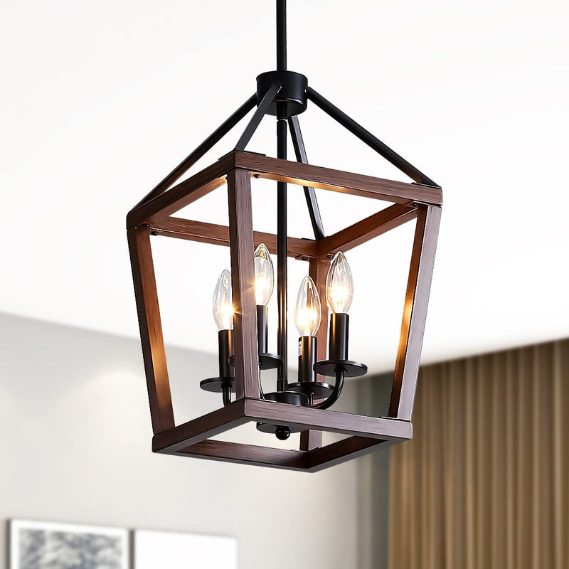 Lanpesting Farmhouse Chandelier, Modern Hanging Pendant Lighting, 4-Light Rustic Ceiling Light Fixture, Vintage Chandelier for Hallway Foyer Dining Room Entryway Kitchen Island Bedroom Home & Garden > Lighting > Lighting Fixtures > Chandeliers Lanpesting CH-A026-4  