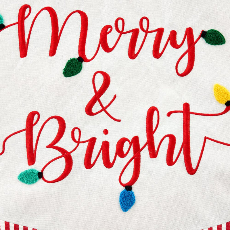 Holiday Time Merry and Bright Light String Christmas Tree Skirt, 48" Home & Garden > Decor > Seasonal & Holiday Decorations > Christmas Tree Skirts CENTRESKY CRAFTS(SHANTOU)CO.,LTD   