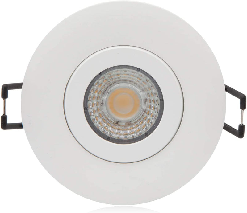 Maxxima 3 In. Slim round LED Gimbal Downlight, Dimmable, Flat Panel Light Fixture, Recessed Retrofit, 500 Lumens, Neutral White 4000K, 7 Watt, Junction Box Included. Home & Garden > Lighting > Flood & Spot Lights Maxxima   