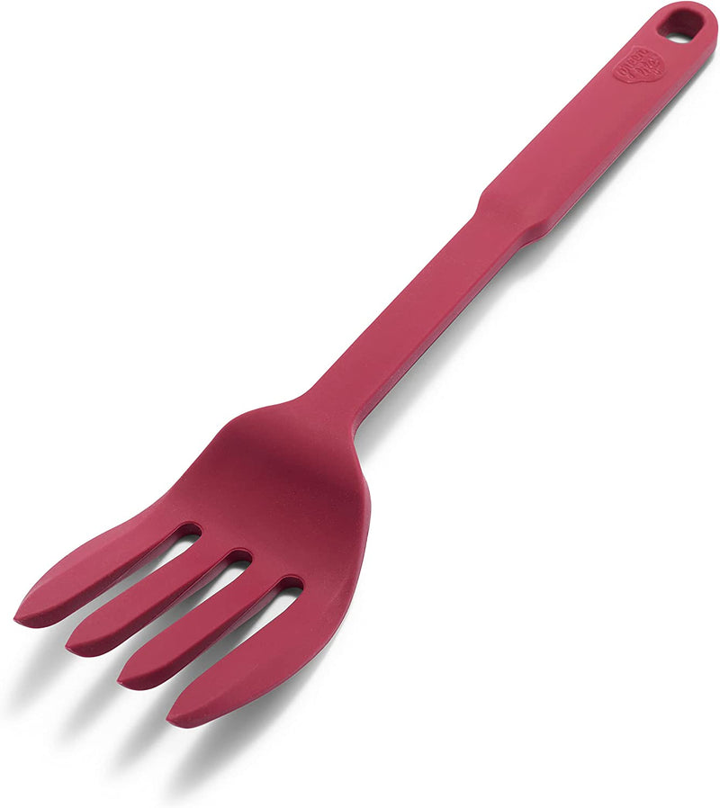 Greenlife Cooking Tools and Utensils, Silicone Spoon for Scooping Scraping and Mixing, Heat and Stain Resistant, Dishwasher Safe, Red Home & Garden > Kitchen & Dining > Kitchen Tools & Utensils GreenLife Red Fork 