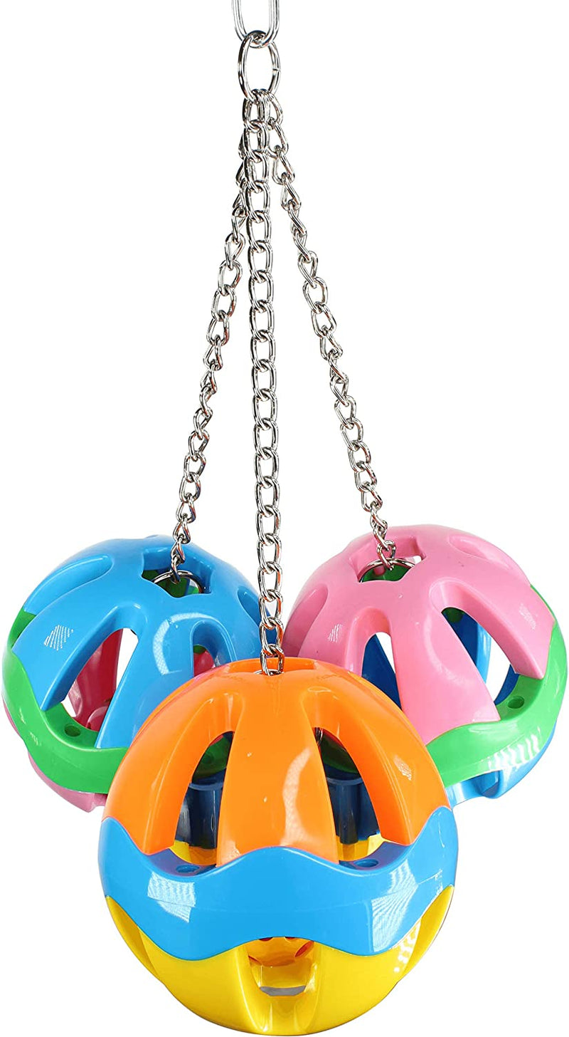 1479 Huge Plastic 3 Ball Bonka Bird Toys Colorful Durable Large Parrot Eclectus Hyacinth Cockatoo Animals & Pet Supplies > Pet Supplies > Bird Supplies > Bird Toys Bonka Bird Toys   