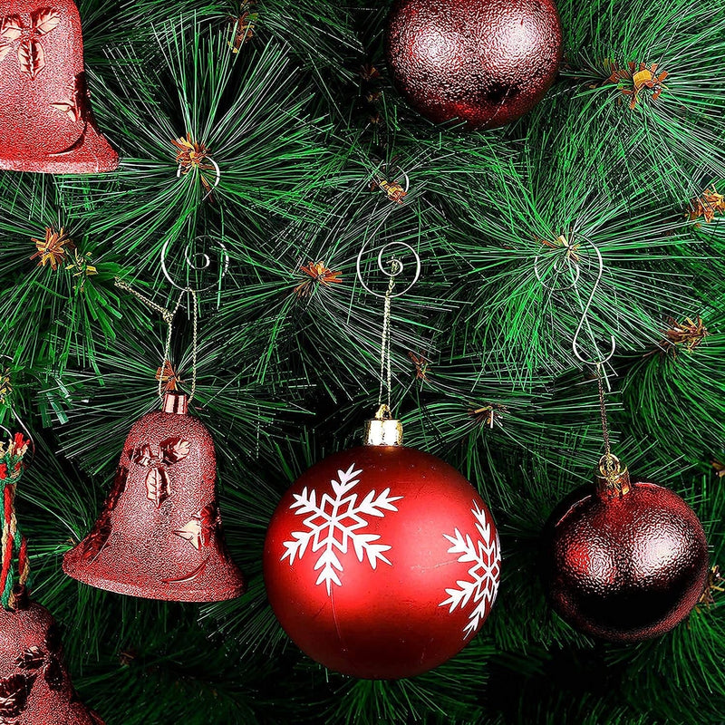 Cedilis 300 Pack Swirl Christmas Ornaments Hooks, Stainless Steel Christmas Tree Hanger, Christmas Stocking Hooks Great for Christmas Tree Decoration, Silver Home & Garden > Decor > Seasonal & Holiday Decorations Cedilis   