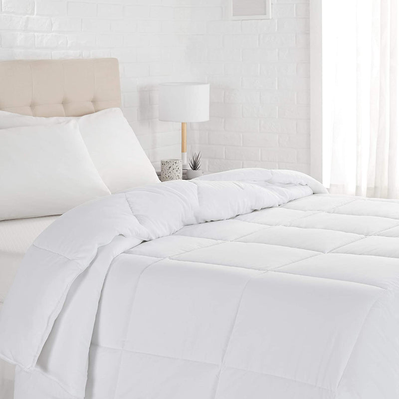 down Alternative Bedding Comforter Duvet Insert - Full / Queen, White, All-Season Home & Garden > Linens & Bedding > Bedding > Quilts & Comforters KOL DEALS Light Twin 